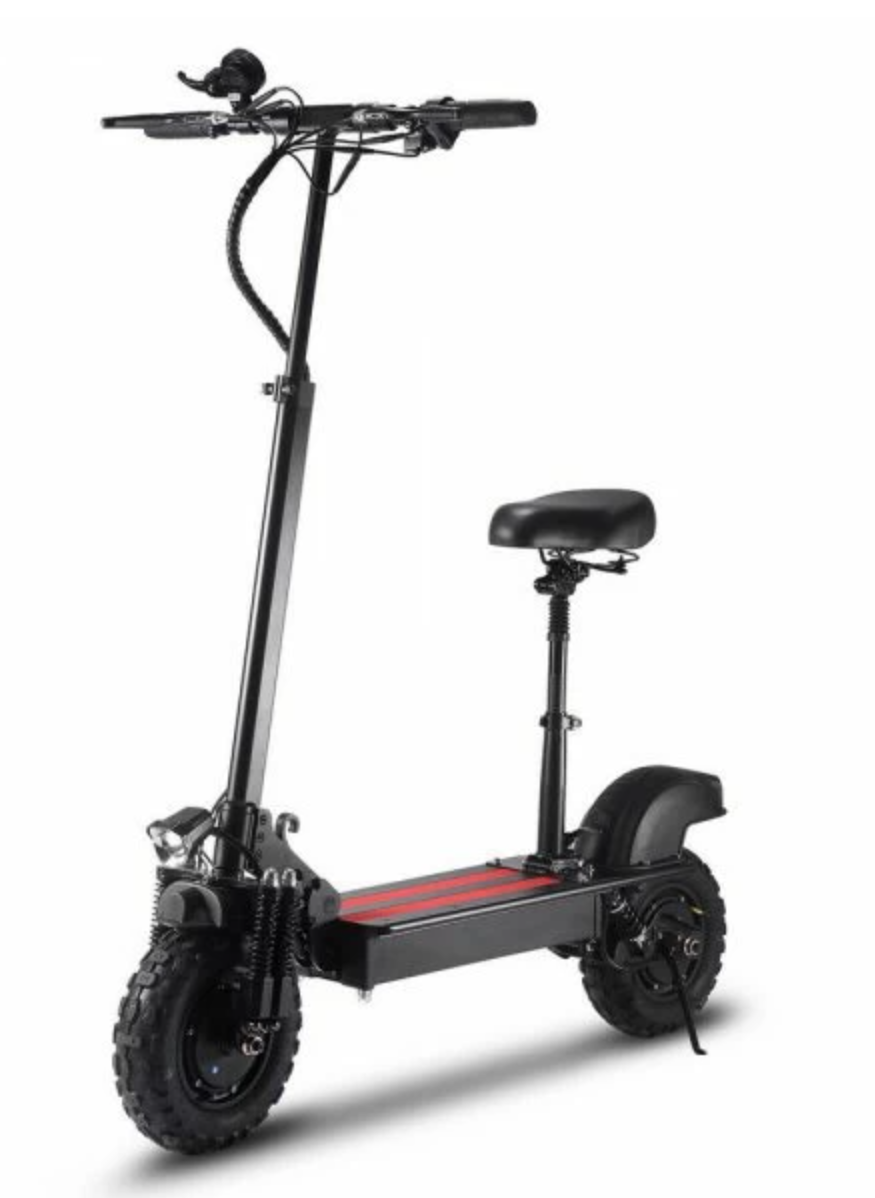 AKEZ LX11SQ Dual Motors 1000W 11 Inches Electric Scooter W/ Seat Vacuum Tyre Front& Rear Suspension