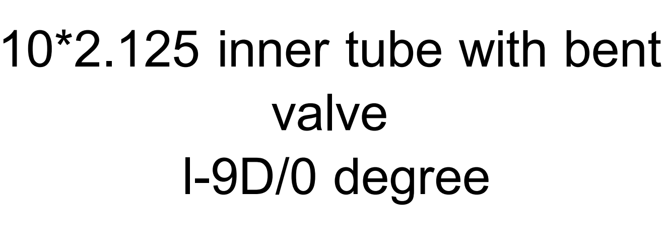 10x2.125 inner tube with bent valve 0 degree