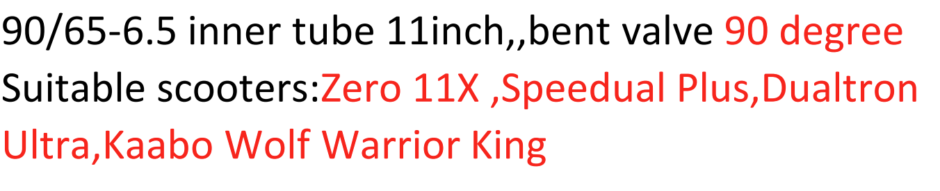 90/65-6.5 110/50-6.5 Tubes for zero/dualtron/kaabo/akez