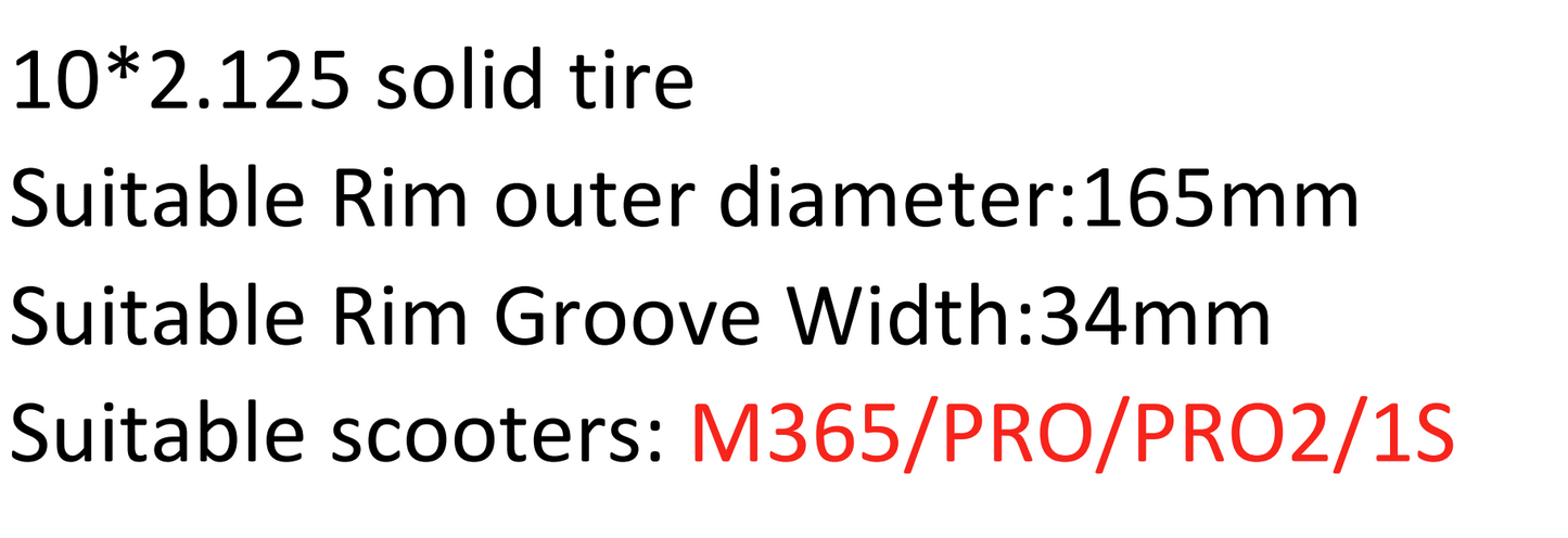 10x2.125 solid tire for xiaomi