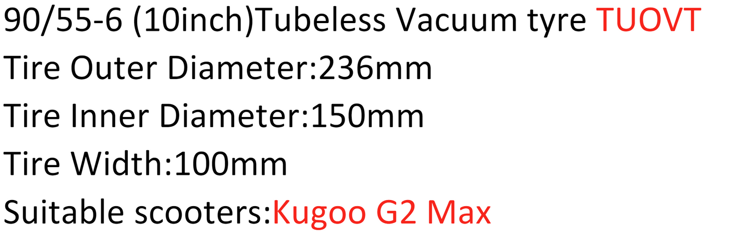 90/55-6 tire for g2 max/dragon cyclone/GTR V2/gtr