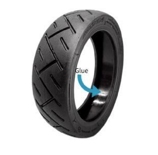 250x64 tubeless tire with glue for ultra